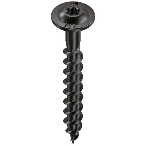 Outdoor Accents Wafer-Head Connector Screws #9 x 1-1/2 in. Black Double-Barrier Coating 50-Pack Alt #2