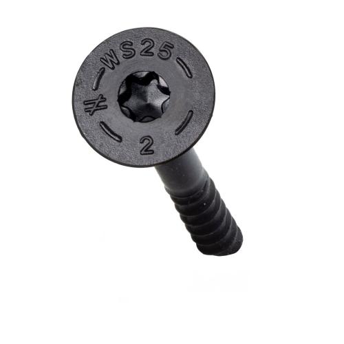 Outdoor Accents #1/4 x 2 in. Structural Wood Screws Black Double-Barrier Coating 50-Pack Alt #1