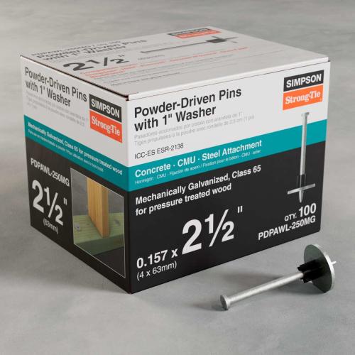 Simpson Strong-Tie Powder-Actuated Pin with Washer 100 Pack