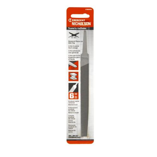 T21825 -6-inch Mill Single Cut Bastard File - Carded