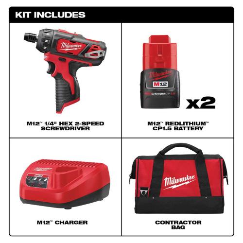 M12  1/4\u201d Hex 2-SpeedScrewdriver Kit Alt #4