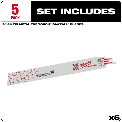 24T 9" Torch Recip Blade 5 Pack Alt #2