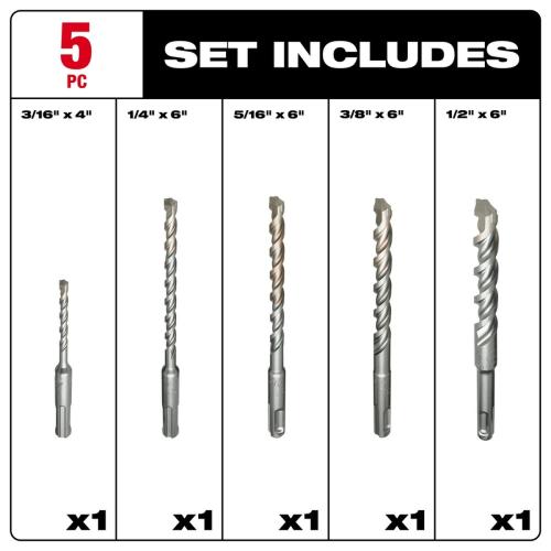 5Pc Sds Bit Assortment Alt #1
