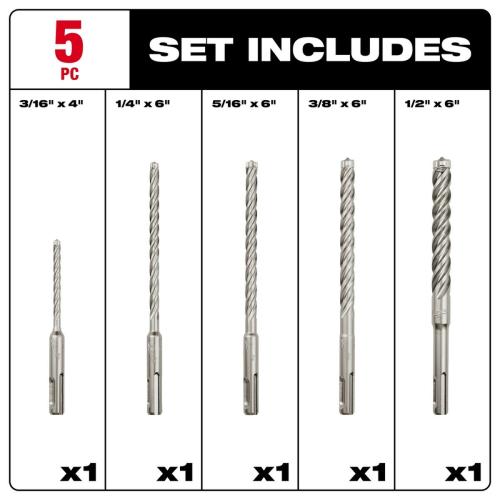Sds Plus 4Ct Bit 5Pc Kit Alt #4