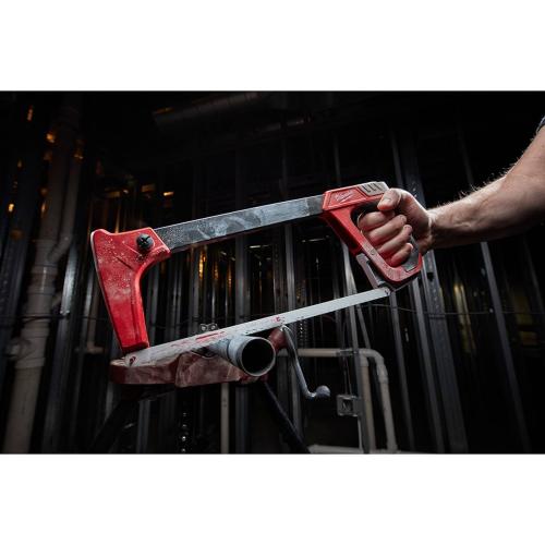 Milwaukee 48-22-0050 Hacksaw, 12 in L Blade, 24 TPI, Bi-Metal Blade, Metal Frame, Rubber Handle Alt #2
