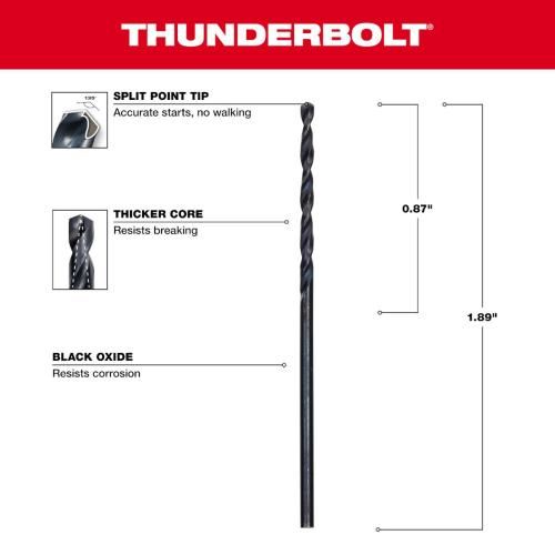 1/16" BLACK OXIDE DRILL BIT (2) Alt #1
