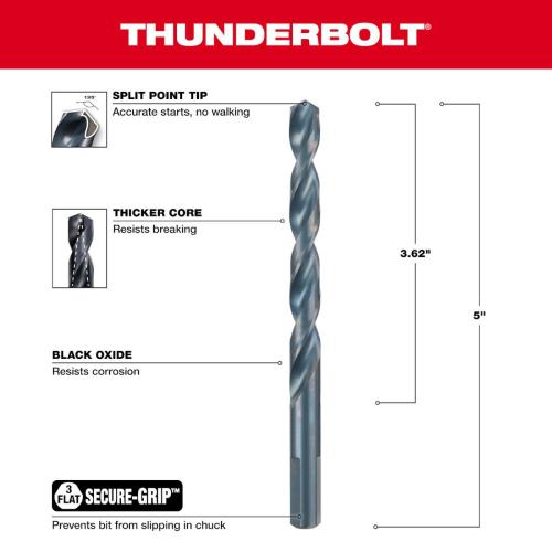 3/8" BLACK OXIDE DRILL BIT Alt #1