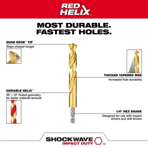 10Pc Titanium Drill Bit Kit Alt #5