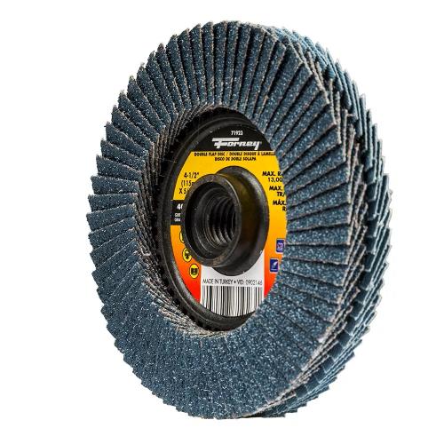 71923 4-1/2 in Double-Sided Flap Disc Forney Angle View