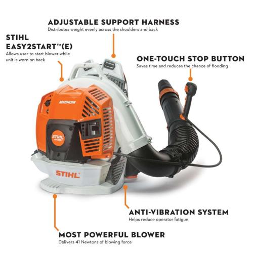 BR 800 C-E MAGNUM 79.9cc Gas-Powered Backpack Blower Alt #1