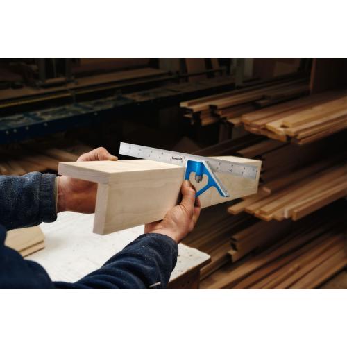 Empire True Blue Series E250 Combination Square, 0.0625 in Graduation, Stainless Steel Blade Alt #2