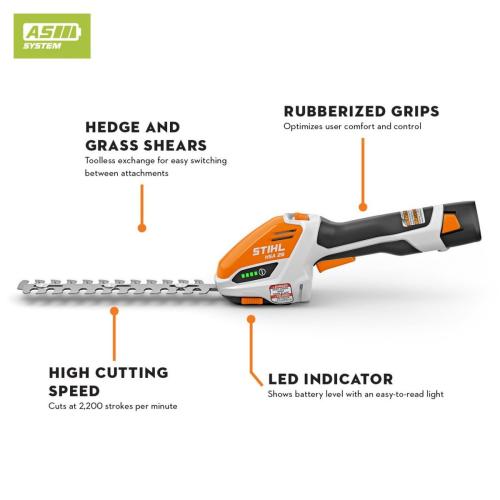 HSA 26 Cordless Garden Shears Set with Battery and Charger Alt #1