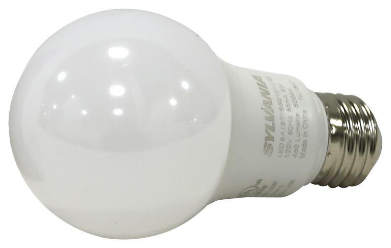 Sylvania 6W (40W Equivalent) A19 LED Bulb Frosted Finish 450 Lumens Daylight 2-Pack