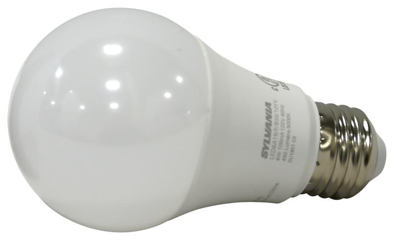 Sylvania 6W (40W Equivalent) A19 LED Bulb, 450 Lumens, E26 Base, Frosted