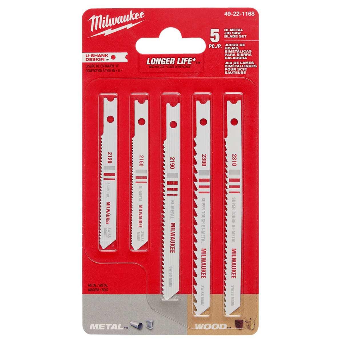 4" 10Tpi U-Shank Multi-MaterialBi-Metal Jig Saw Blades 5Pk In package Alt #3