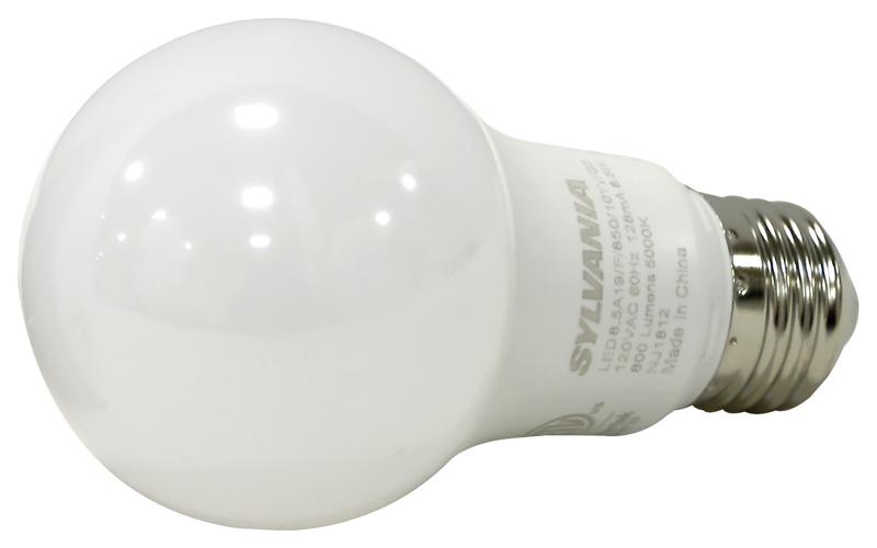 Sylvania LED Bulb, 8.5W (60W Equivalent) A19, 800 Lumens, E26 Base, Frosted, Daylight