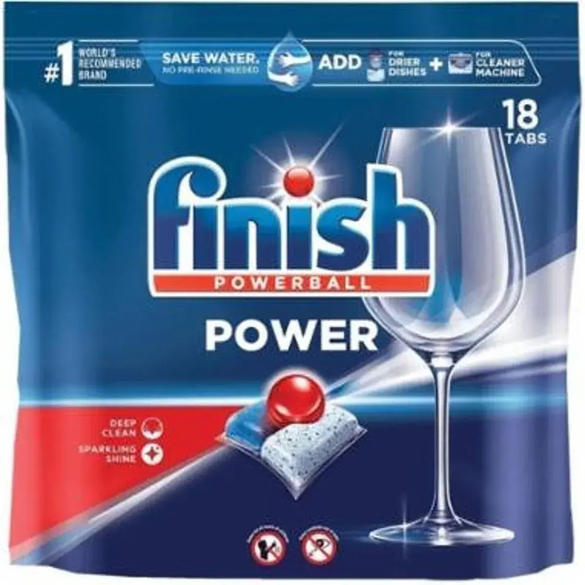 Finish Powerball Series 51700-99666 Dishwasher Detergent, 18 Count, Tablet, Regular