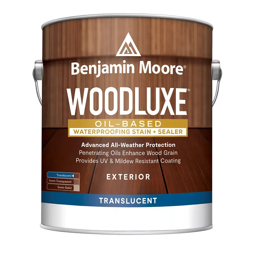 Benjamin Moore Woodluxe Oil-Based Waterproofing Exterior Stain Sealer Translucent Natural 1 Gallon