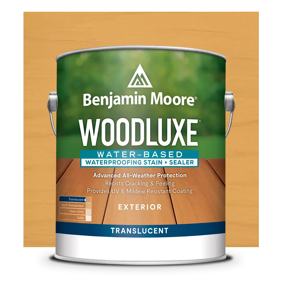 Benjamin Moore Woodluxe Water-Based Waterproofing Exterior Stain  Sealer Translucent Natural 1 Gallon