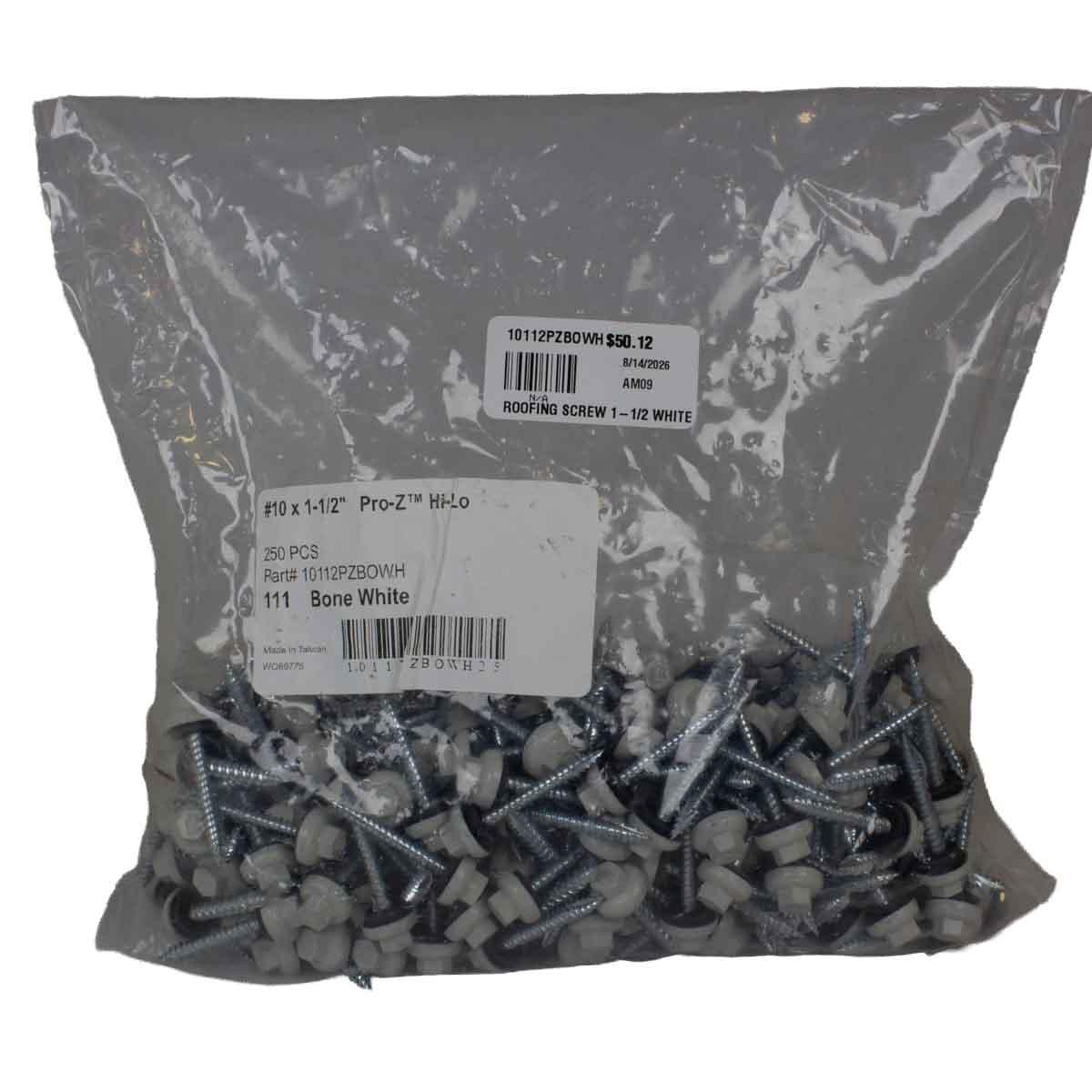 Roofing Screws 1-1/2-in White Pro Z