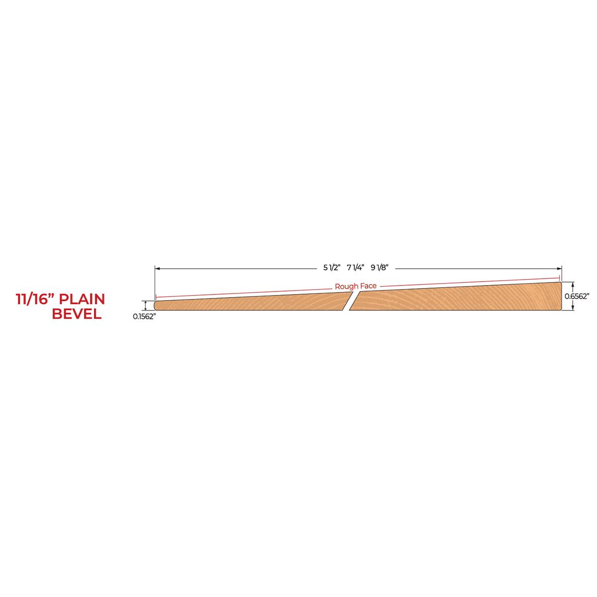 10' WEST RED CEDAR 11/16"X8"BEVL Alt #3