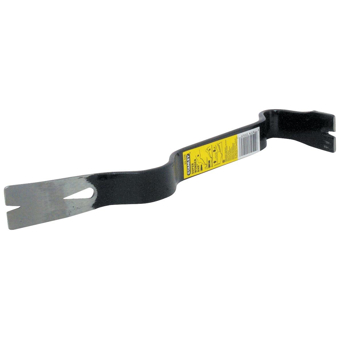 STANLEY Super Wonder Bar 55-525 Pry Bar, 15 in L, Beveled Tip, 1-3/4 in Claw Blade Width Tip, HCS, Black/Yellow