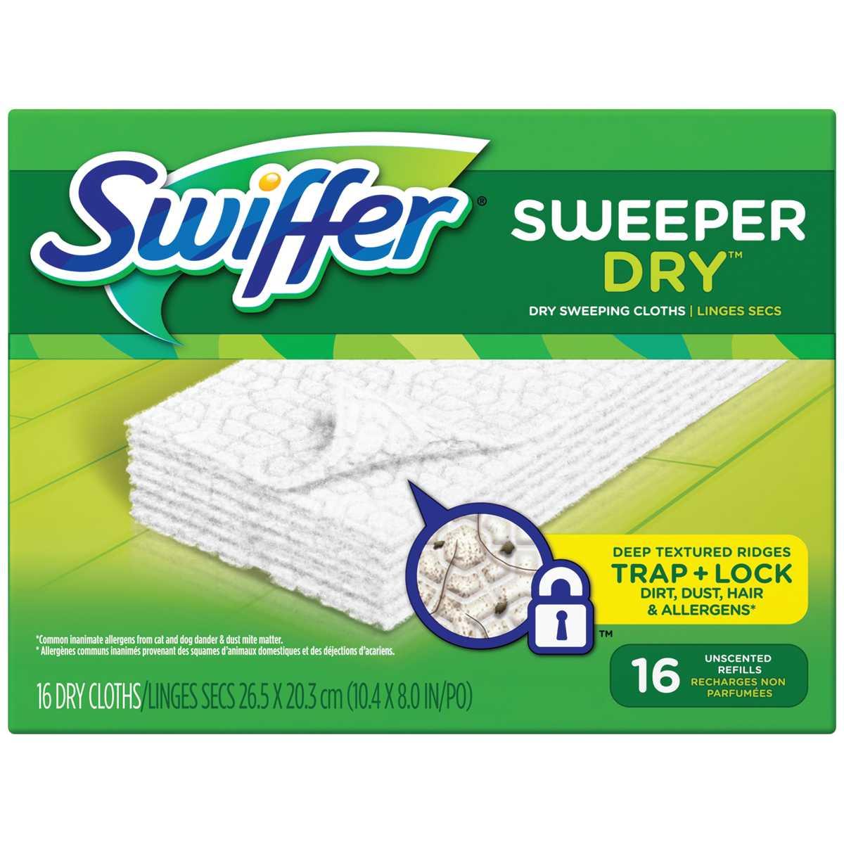 Swiffer 31821 Disposable Dry Refill Pad, Microfiber