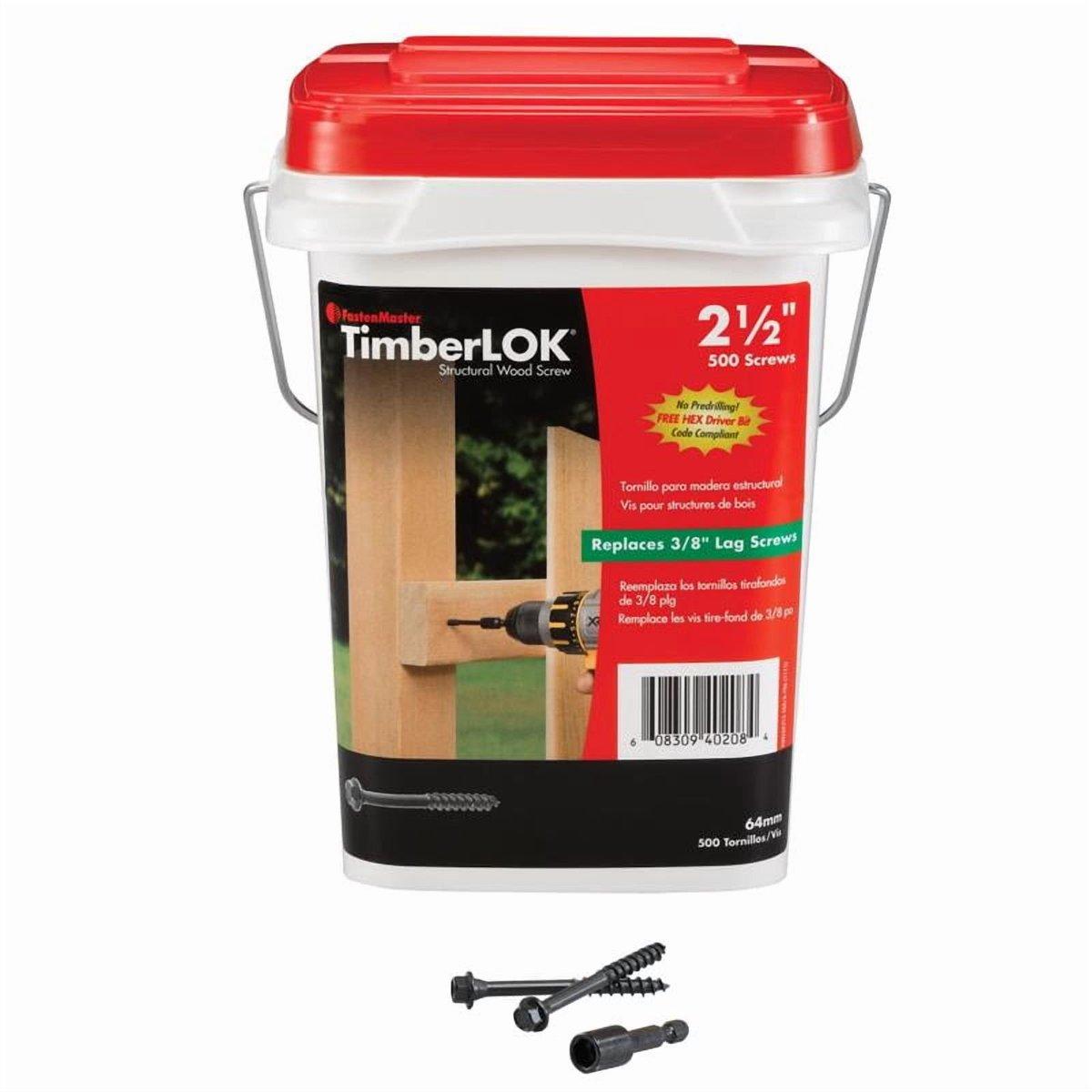 Timberlok 2-1/2-in x 10-in Hex Epoxy Structural Wood Screws 500 Bucket