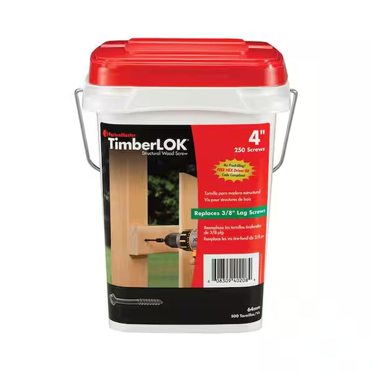 TimberLOK Heavy-Duty Structural Wood Screws 4-in Hex Head 250-Count