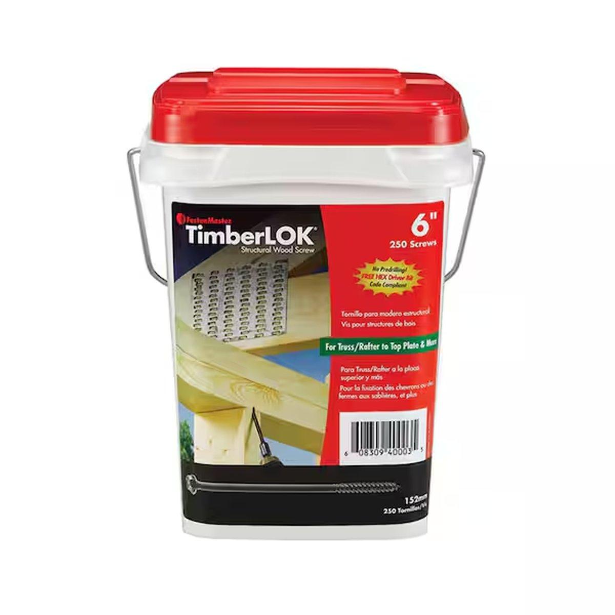 Timberlok 6-in X 10-in Hex Epoxy Structural Wood Screws 250 Bucket