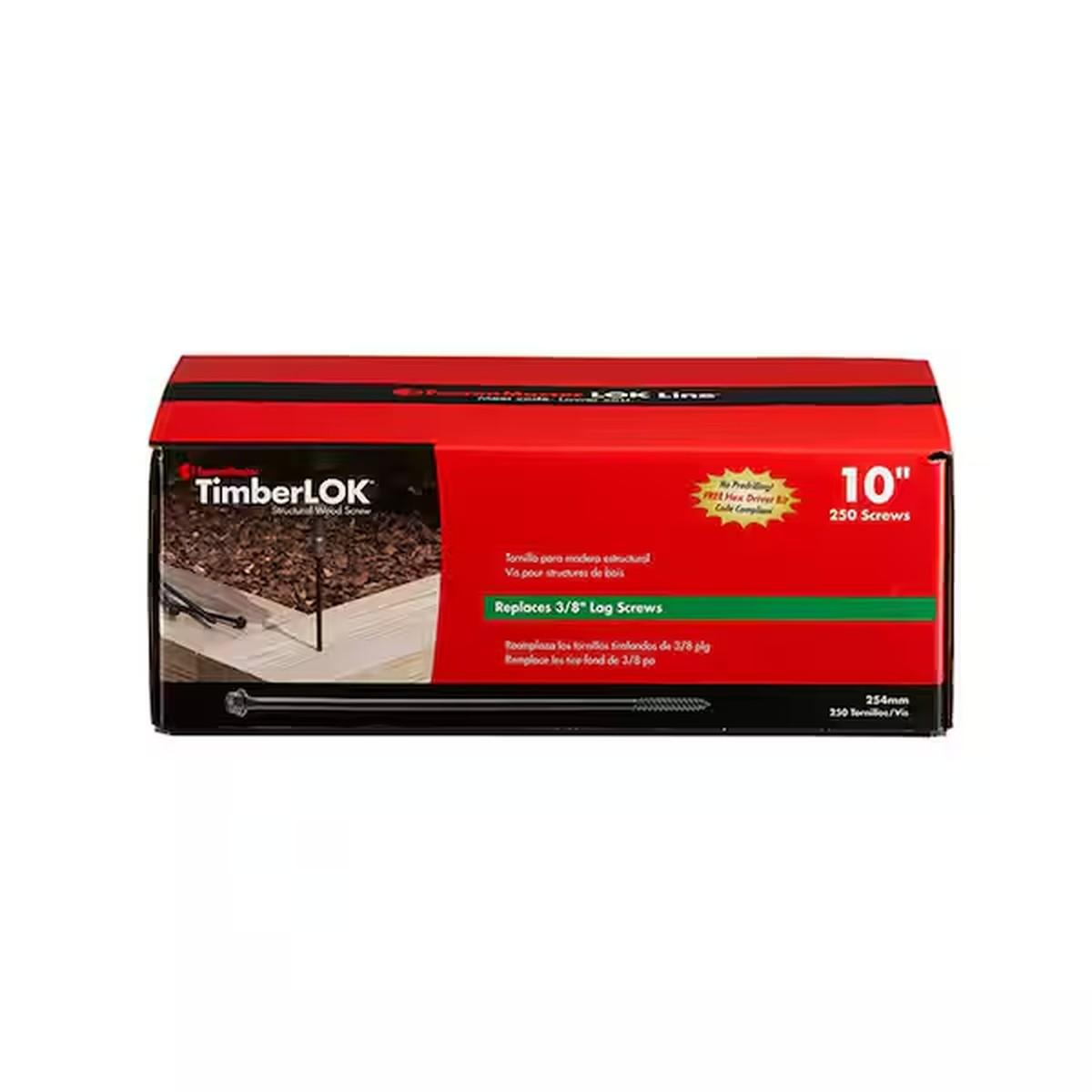 TimberLOK Heavy-Duty Structural Wood Screws 10-in Hex Head 250-Count