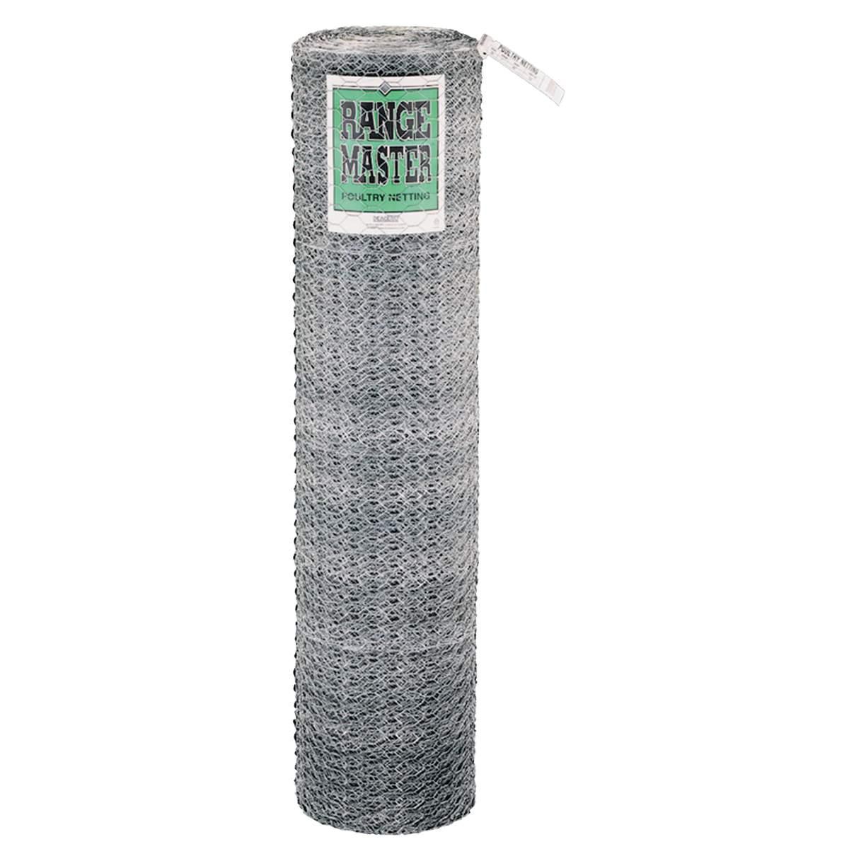 Poultry Net 50 ft L 36 in W 20 Gauge Hexagonal Mesh 1 in Mesh Galvanized Steel