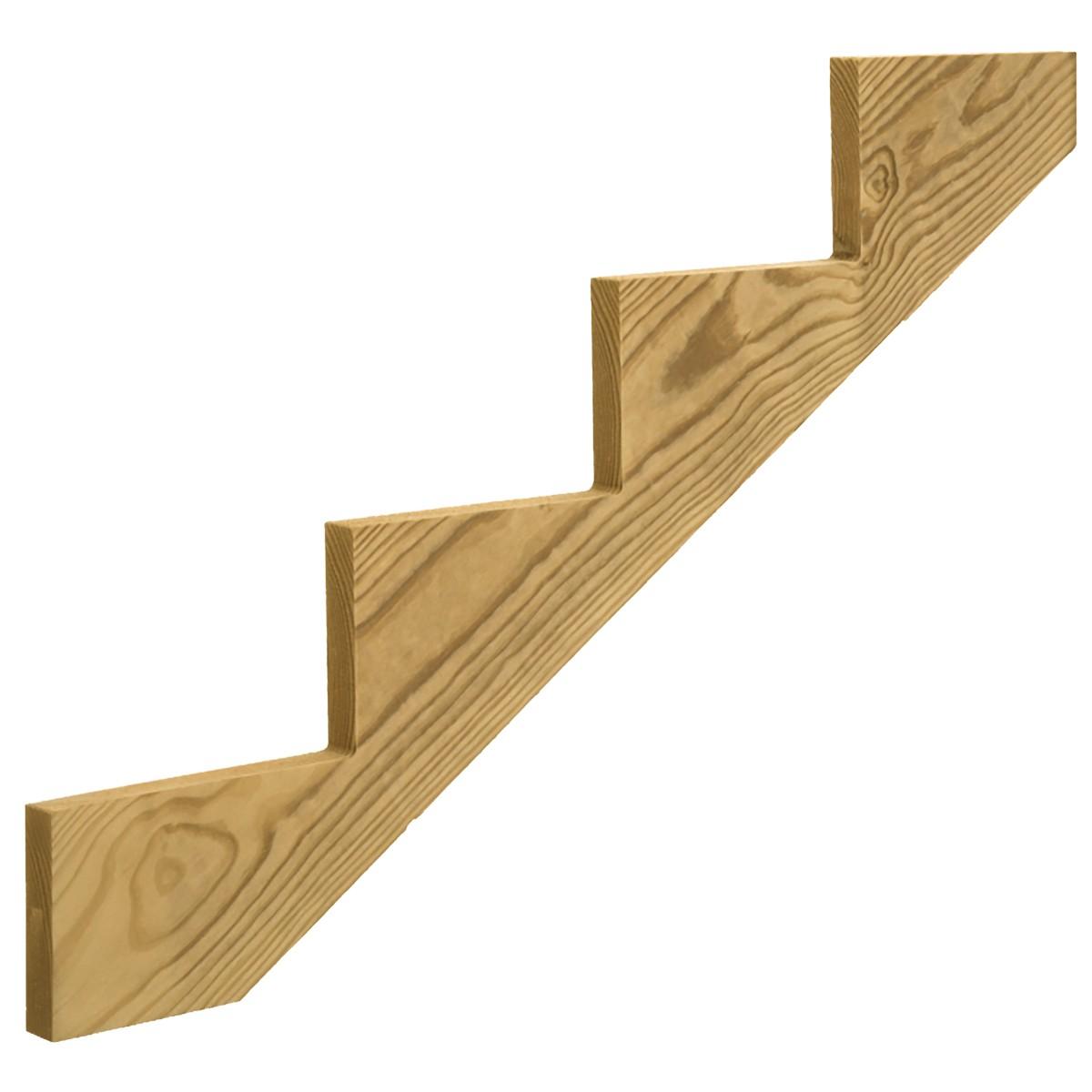 4-Step Treated Wood Stair Stringer 47.71-in L x 11-1/4-in W