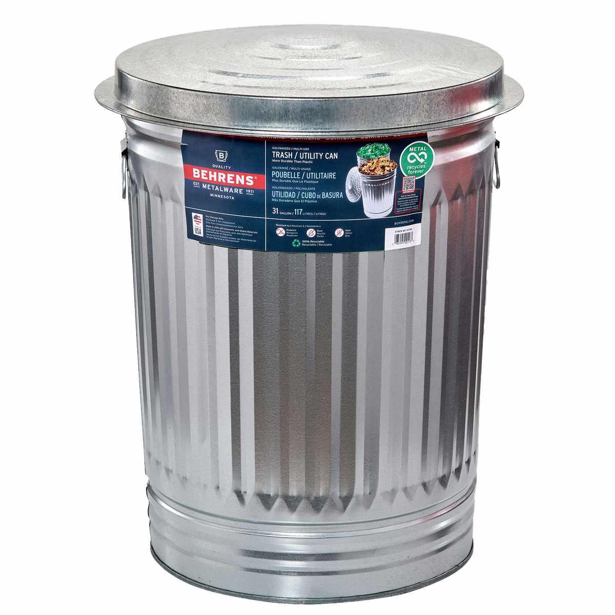 30GAL STEEL TRASH CAN      1270