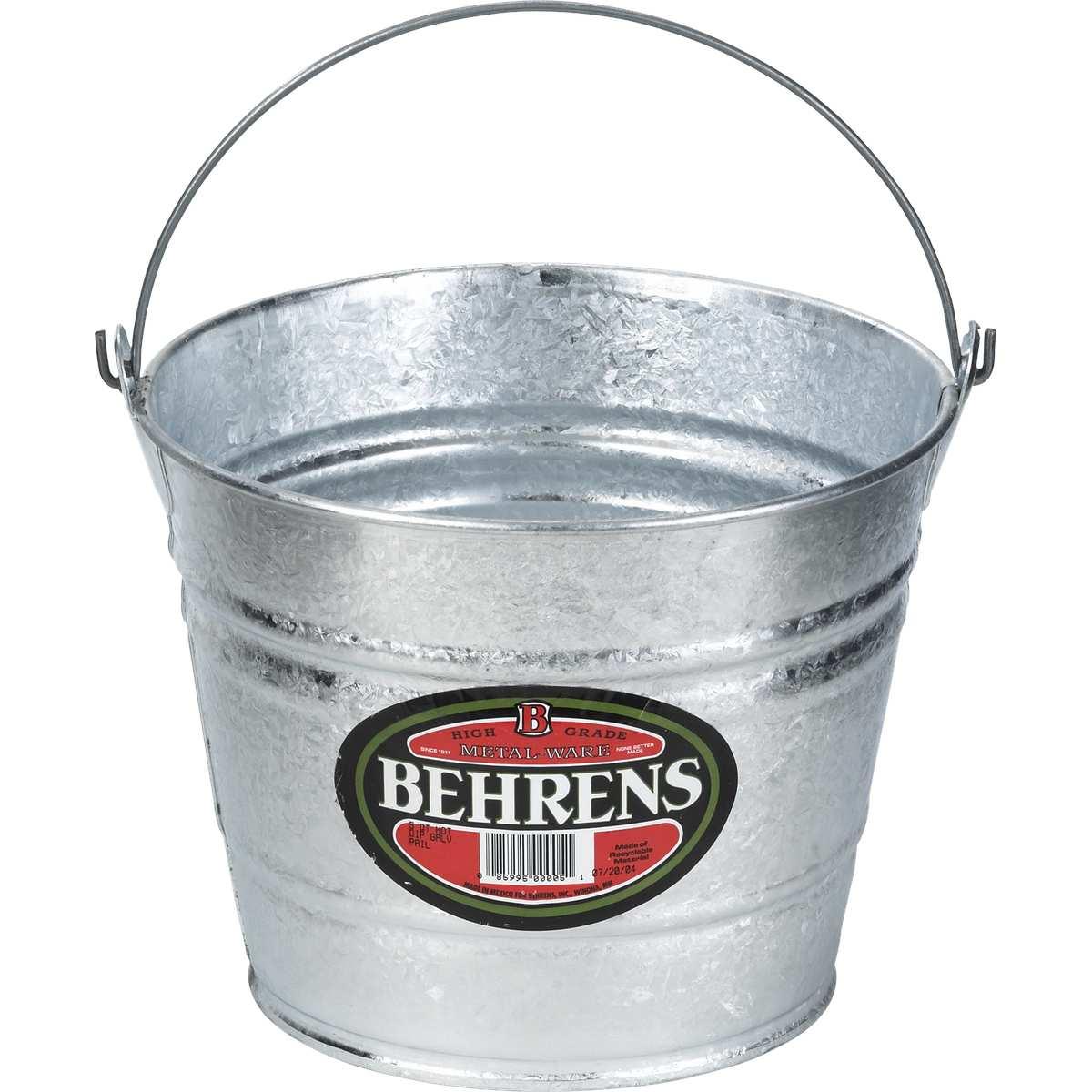 Behrens 1208 Pail, 8 qt, Steel