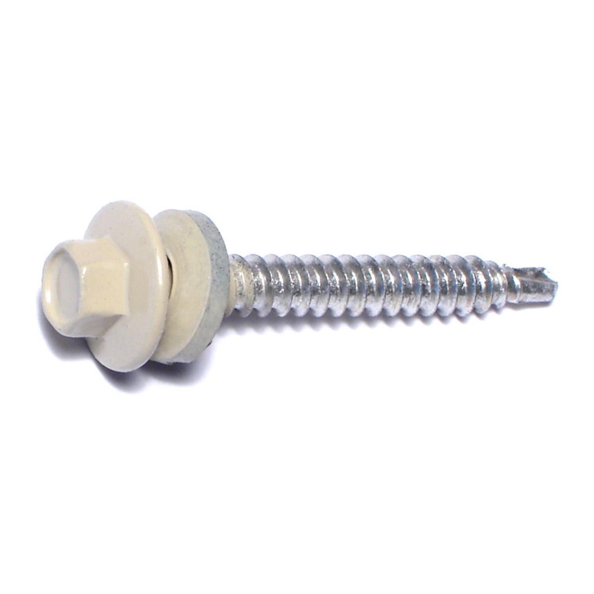 10 x 1-1/2 Painted Beige Pole Barn Screws Self-Drilling Beige