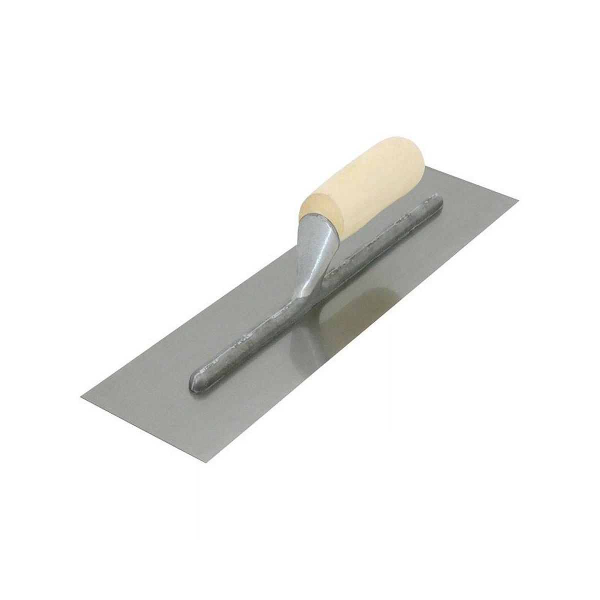 Marshalltown Nu-Pride Series 990S Finishing Trowel, 11 in L Blade, 4-1/2 in W Blade, Steel Blade, Curved Handle