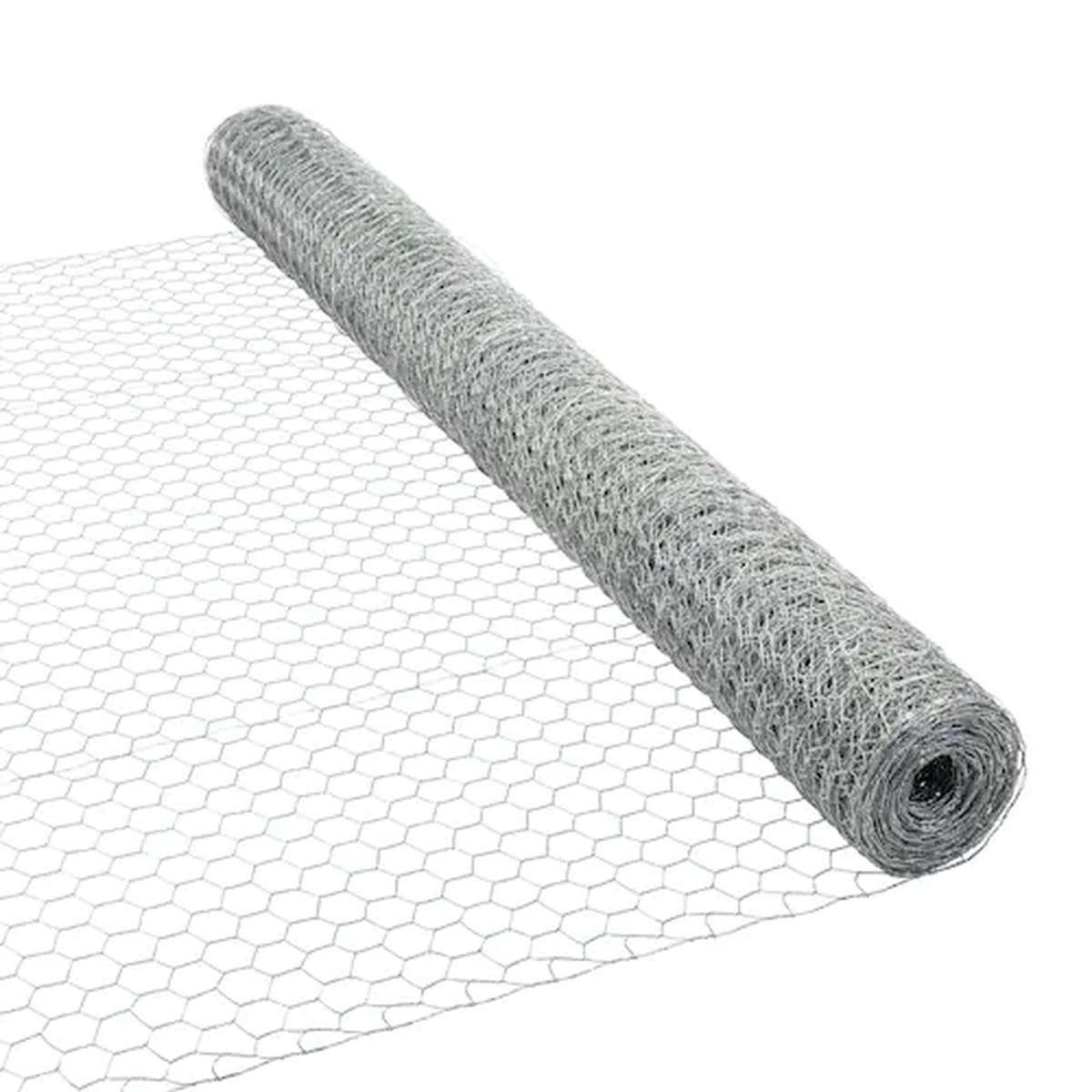 16 Poultry Hex Netting 25 ft L 48 in W 20 Hexagonal Mesh 2 in Mesh, Galvanized