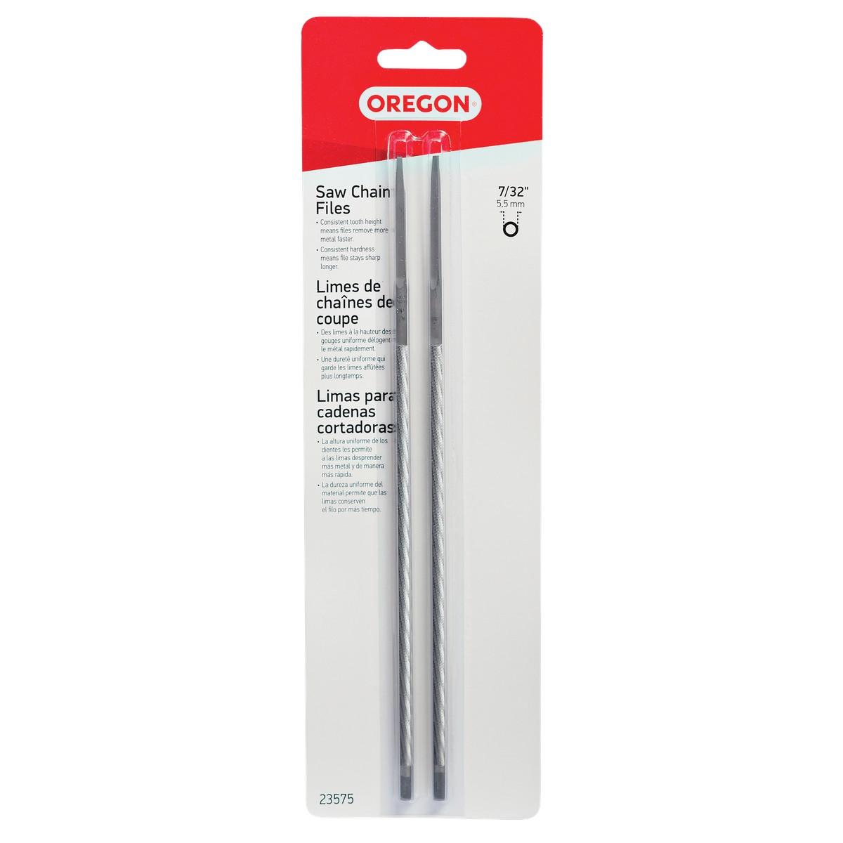 Oregon 23575 Chainsaw File, Double Cut, 7/32 in Dia Dimensions, Round, Steel, 2/PK