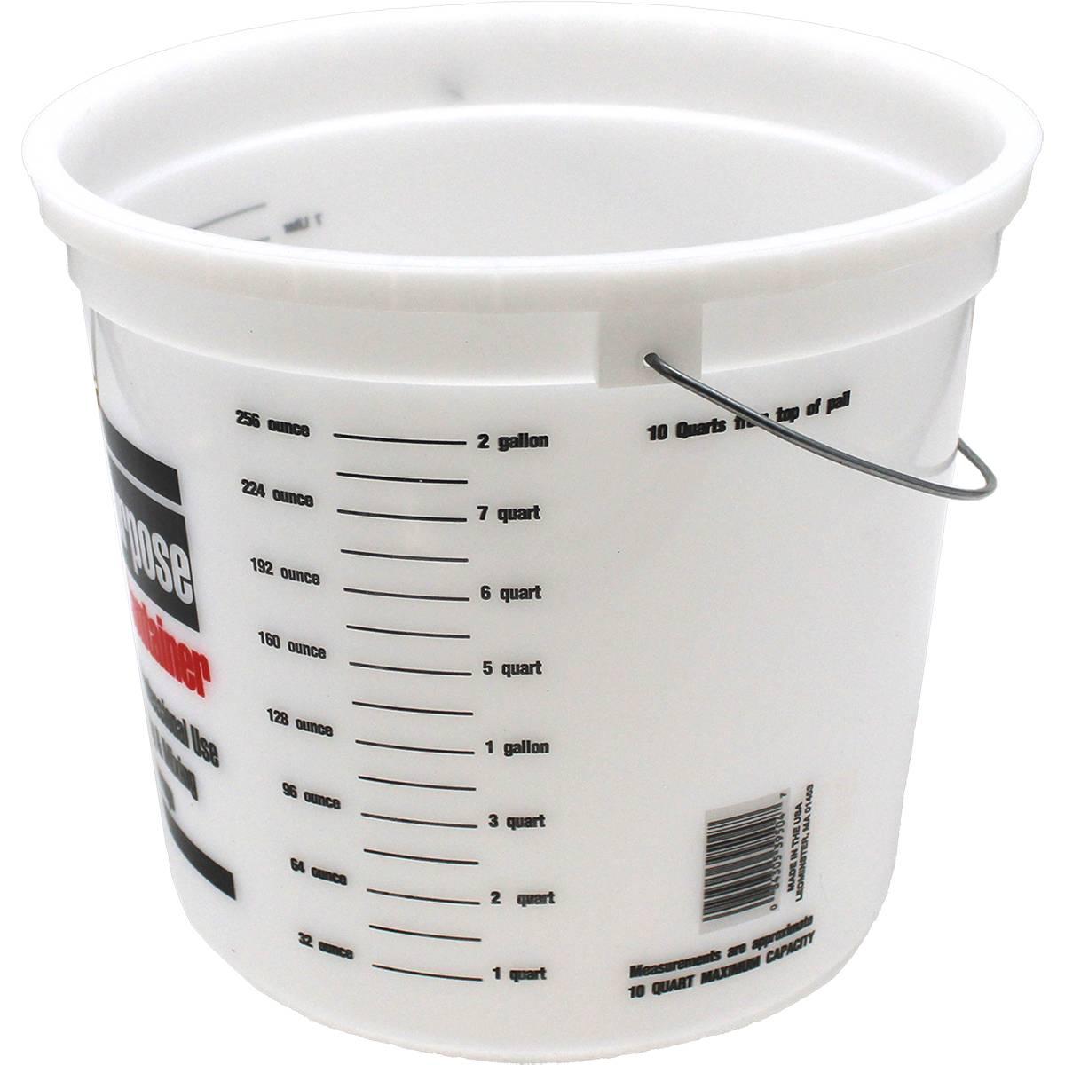 Leaktite-IPL Plastics 1045139 Paint Container, 10 qt Capacity, HDPE, Natural Alt #2