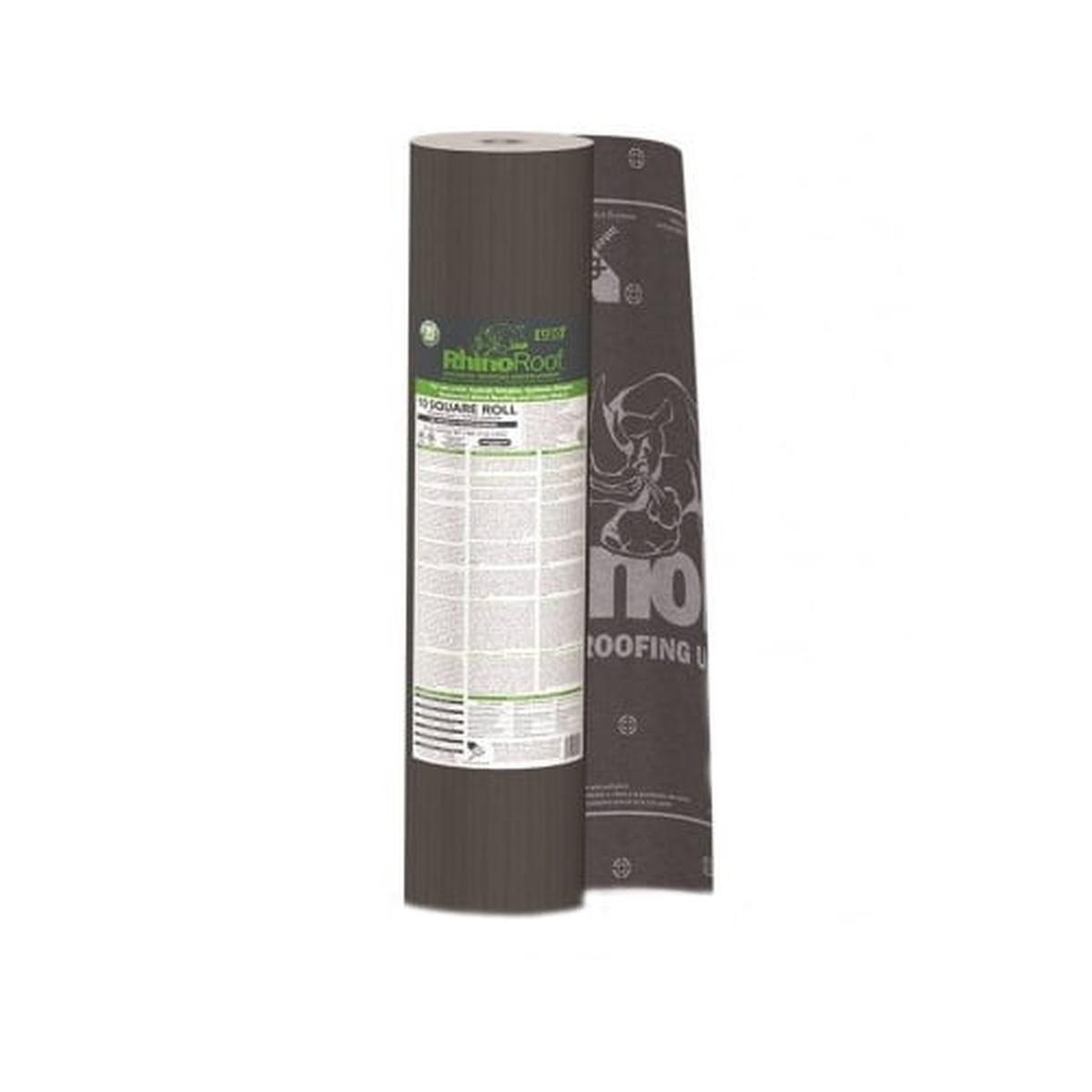 Interwrap RHINOROOF Roof Underlayment Roll, 286 ft L, 42 in W, Synthetic, Gray