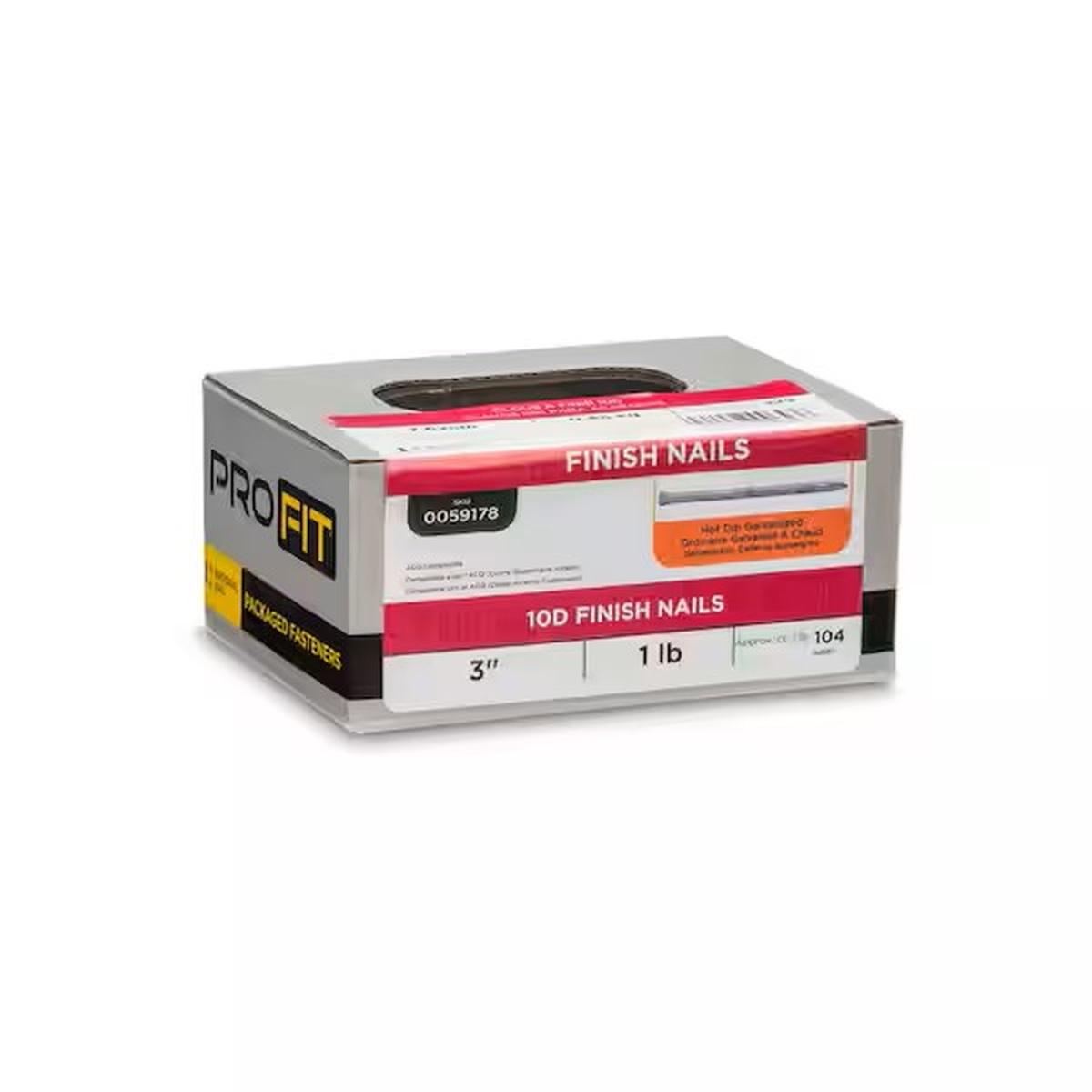 10D x 3 in Box Nails, Hot Dipped Galvanized, 1 lb Alt #1