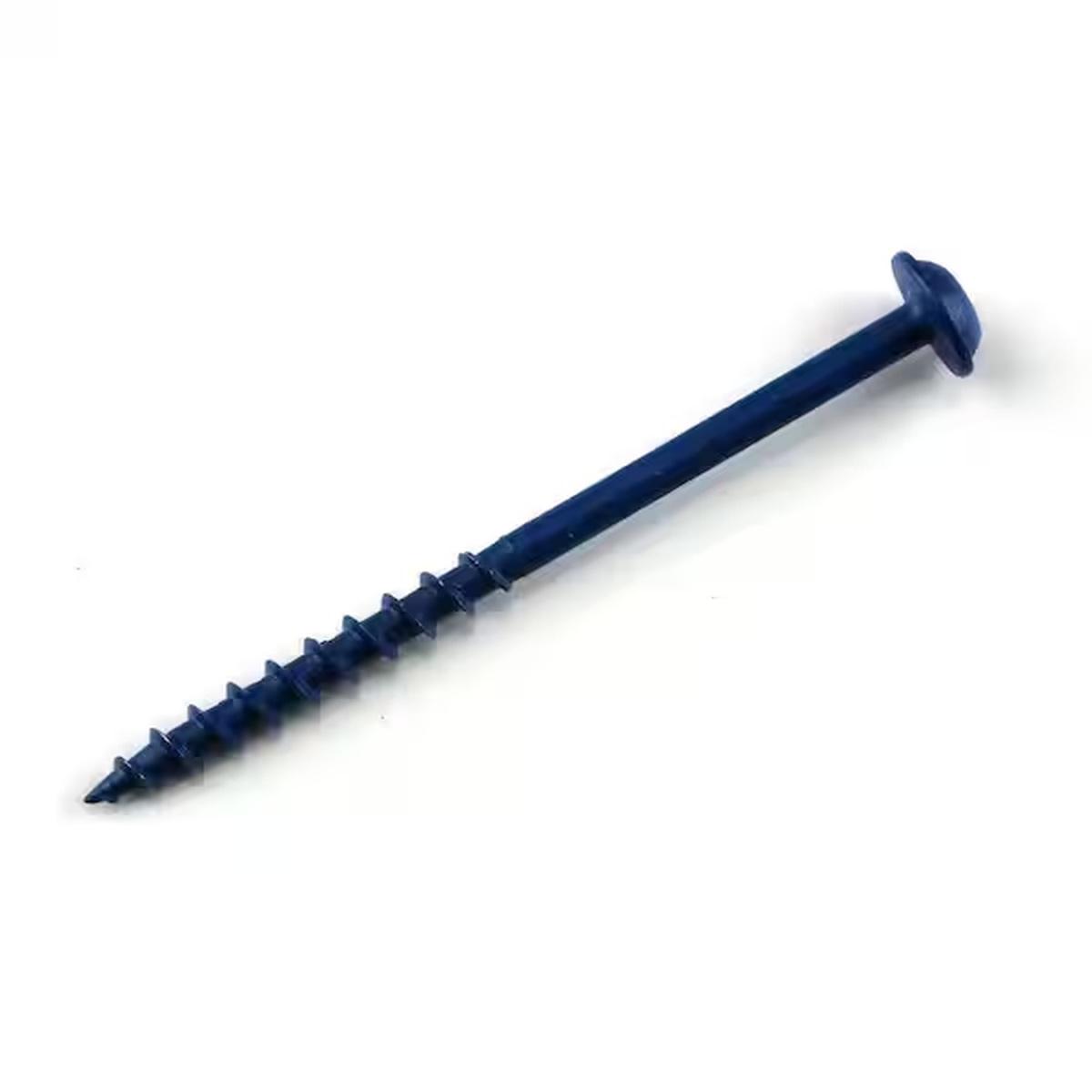 Kreg Blue-Kote SML-C250B-125 Pocket-Hole Screw, #8 Thread, Coarse Thread, Square Drive, Carbon Steel, 125/PK