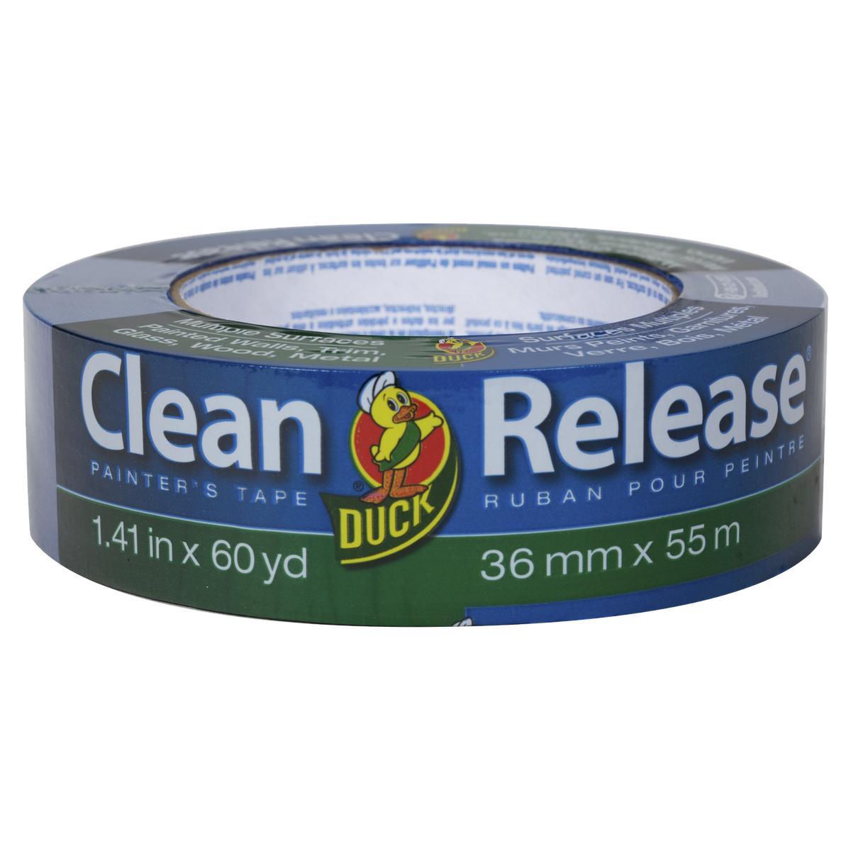 Duck 240194 Painter's Tape, 60 yd L, 1.41 in W, Blue