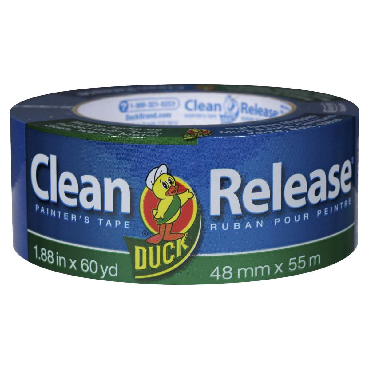 Duck 240195 Painter's Tape, 60 yd L, 1.88 in W, Blue