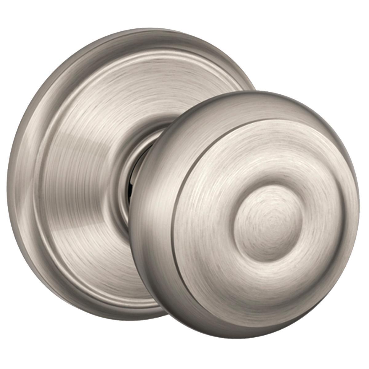 Schlage Georgian Series Passage Knob in Satin Nickel
