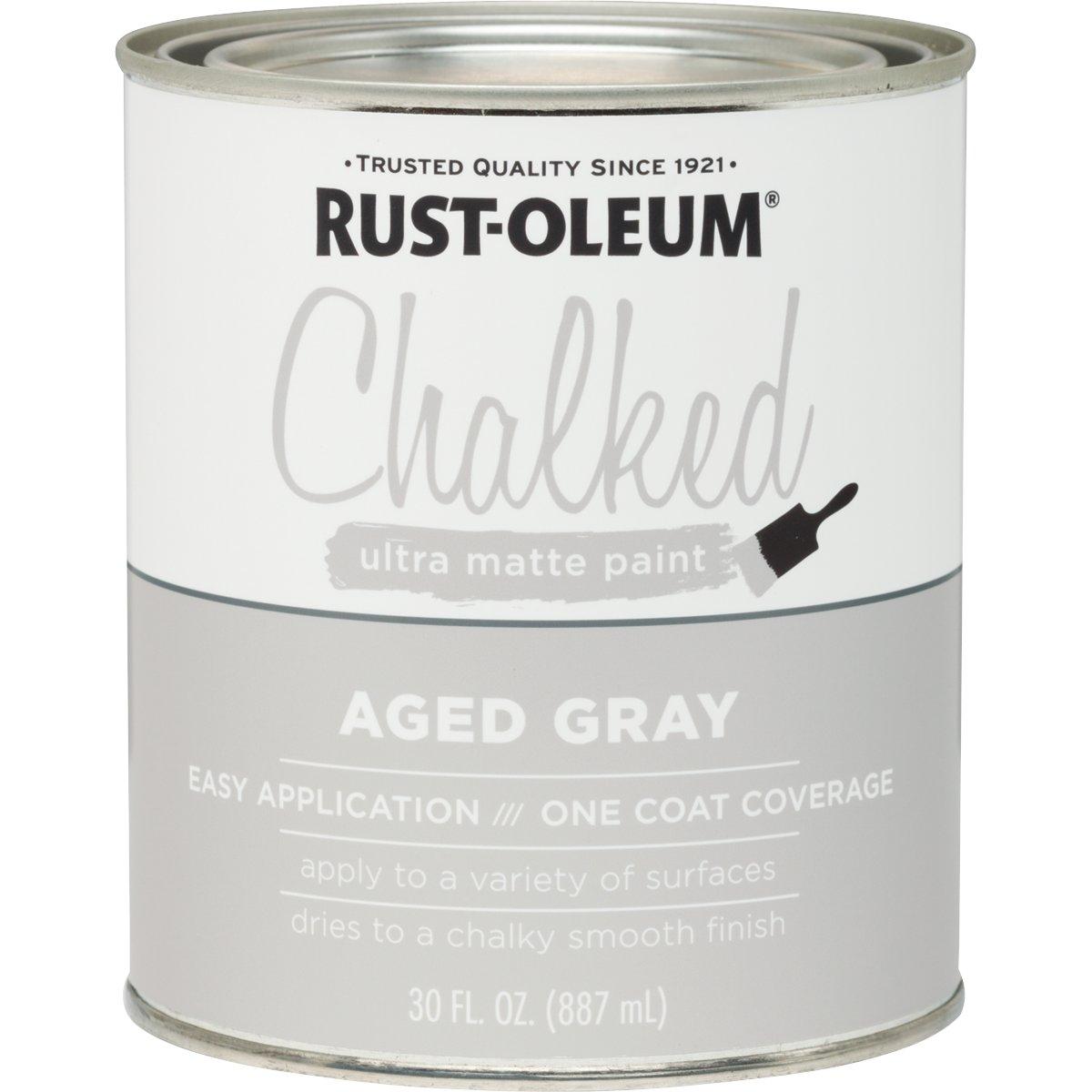Chalked 285143 Chalk Paint, Ultra Matte, 30 oz, Aged Gray