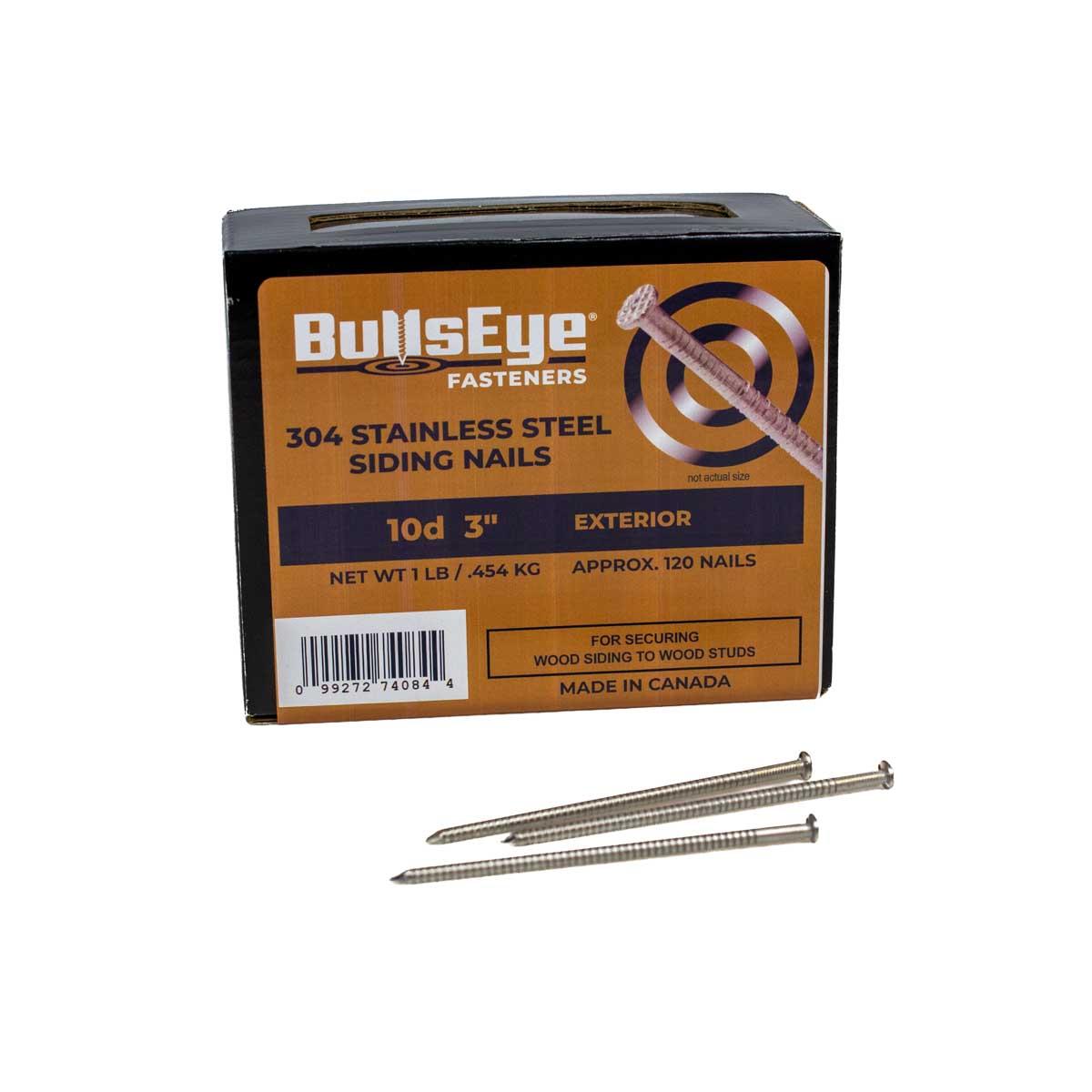 3-in 10D Stainless Ring Shank Siding Nails 1-lb