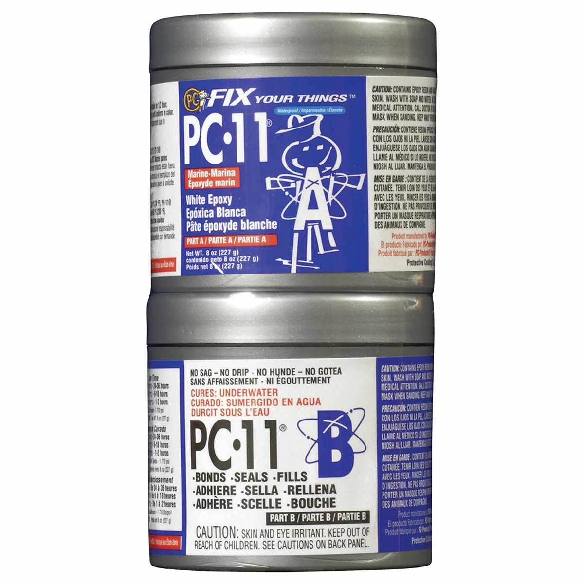 Protective Coating PC-11 Marine-Grade PC-11 1/2 LB. Epoxy Adhesive, White, Paste, 0.5 lb Jar