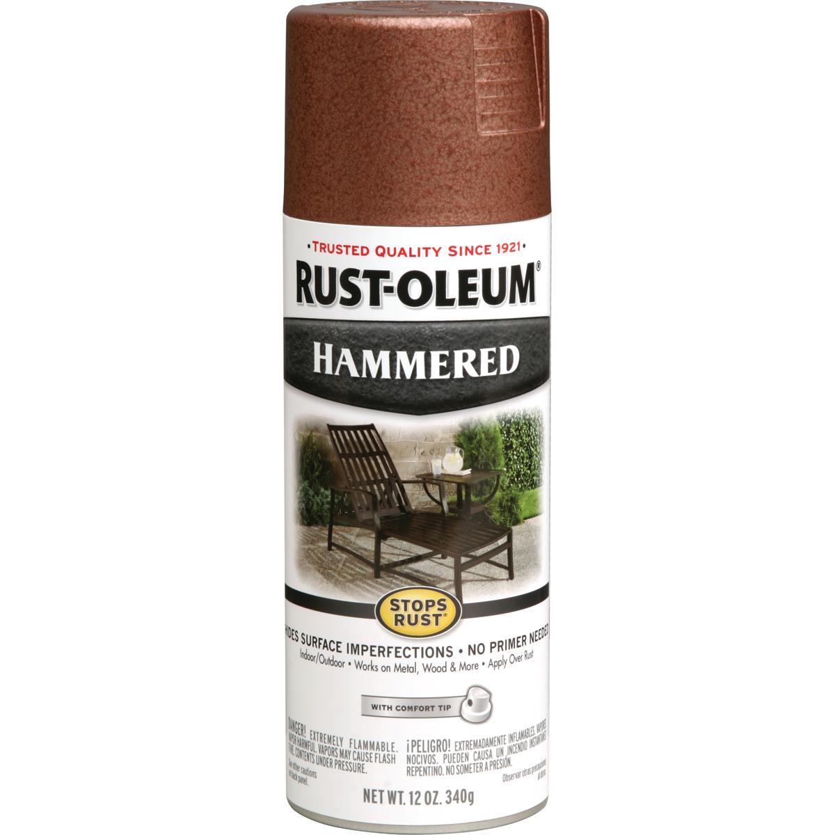 Rust-Oleum 210849 Spray Paint, Hammered, Copper, 12 oz Can